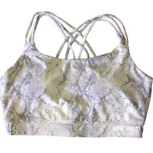 Nine West Active Snakeskin Sports Bra Medium